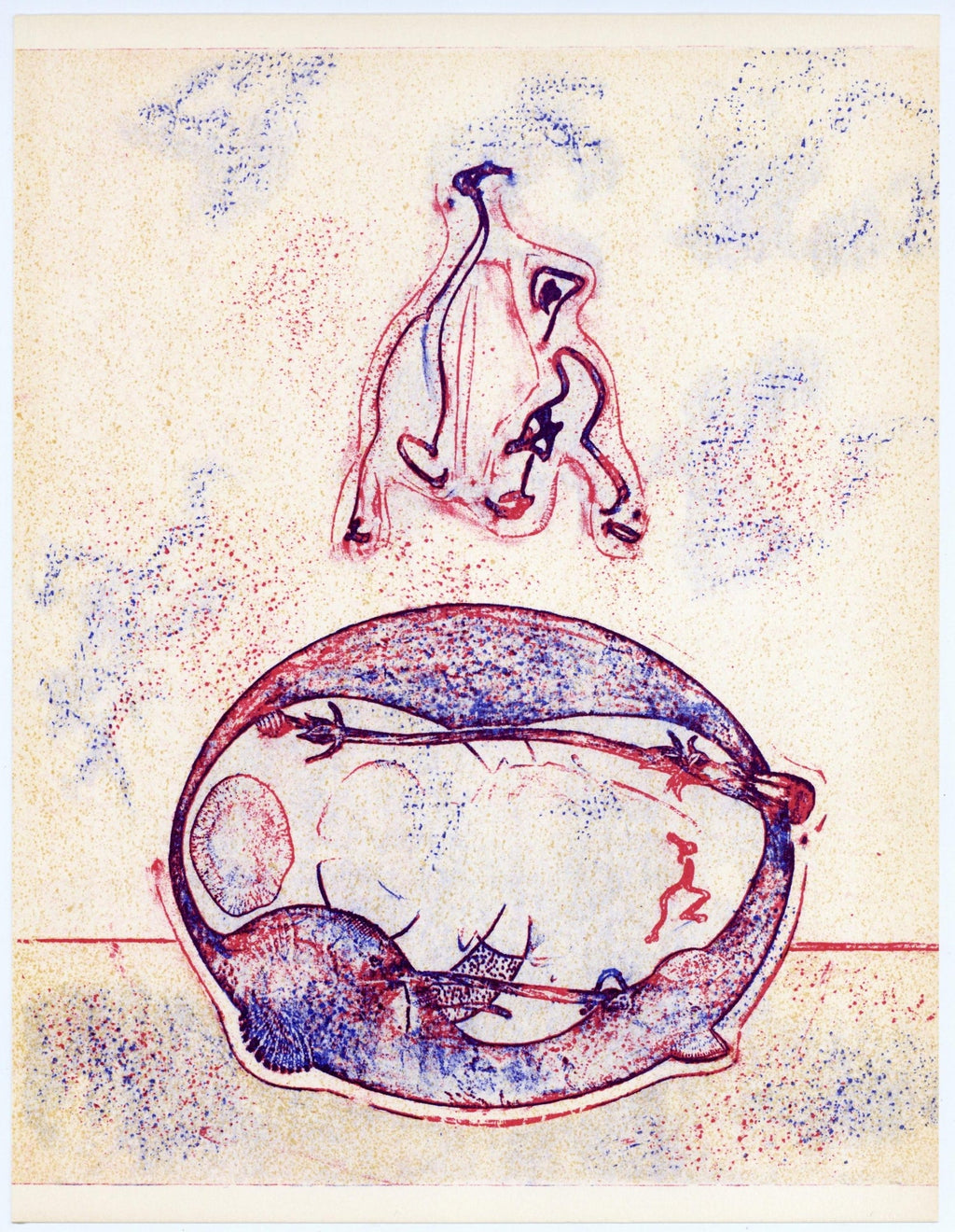 Max Ernst Dada Surrealist Hand Signed Lithograph Poster for a Jewish Museum
