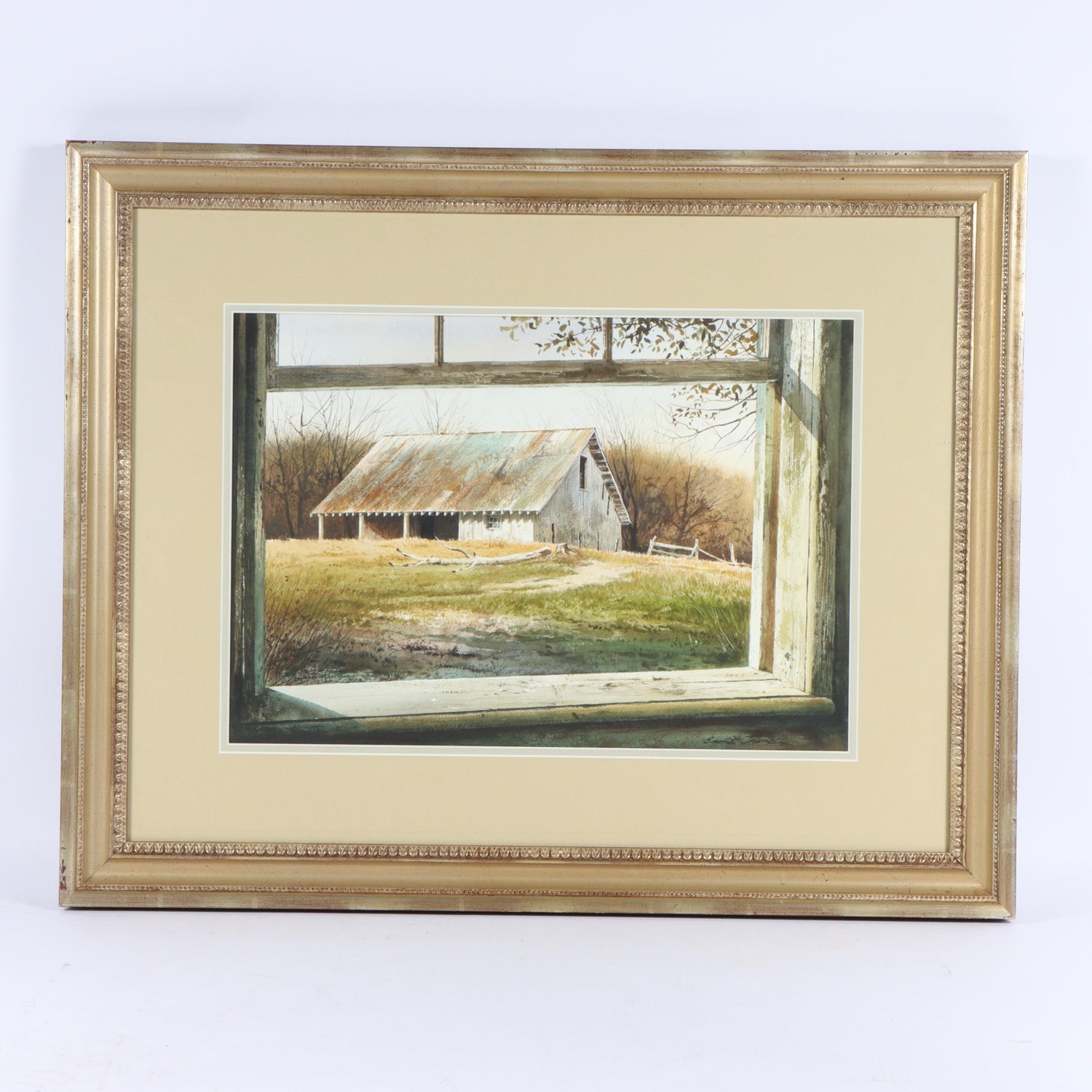 Family of Farmers by the Barn
