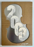 Violin Concerto Hand Signed Mixed media Arman Assemblage Collage New Years Card