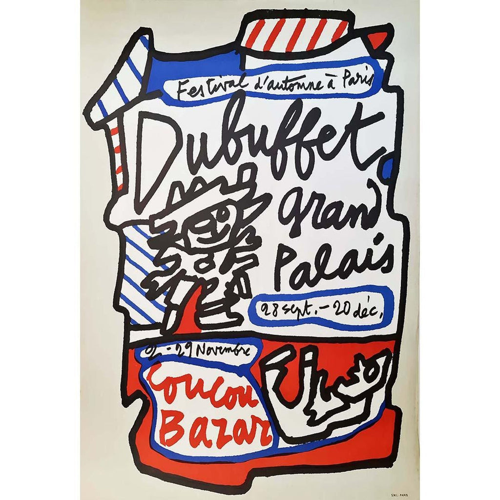 Original Vintage Poster Jean Dubuffet Gallery Exhibition Galerie Beyeler Basel