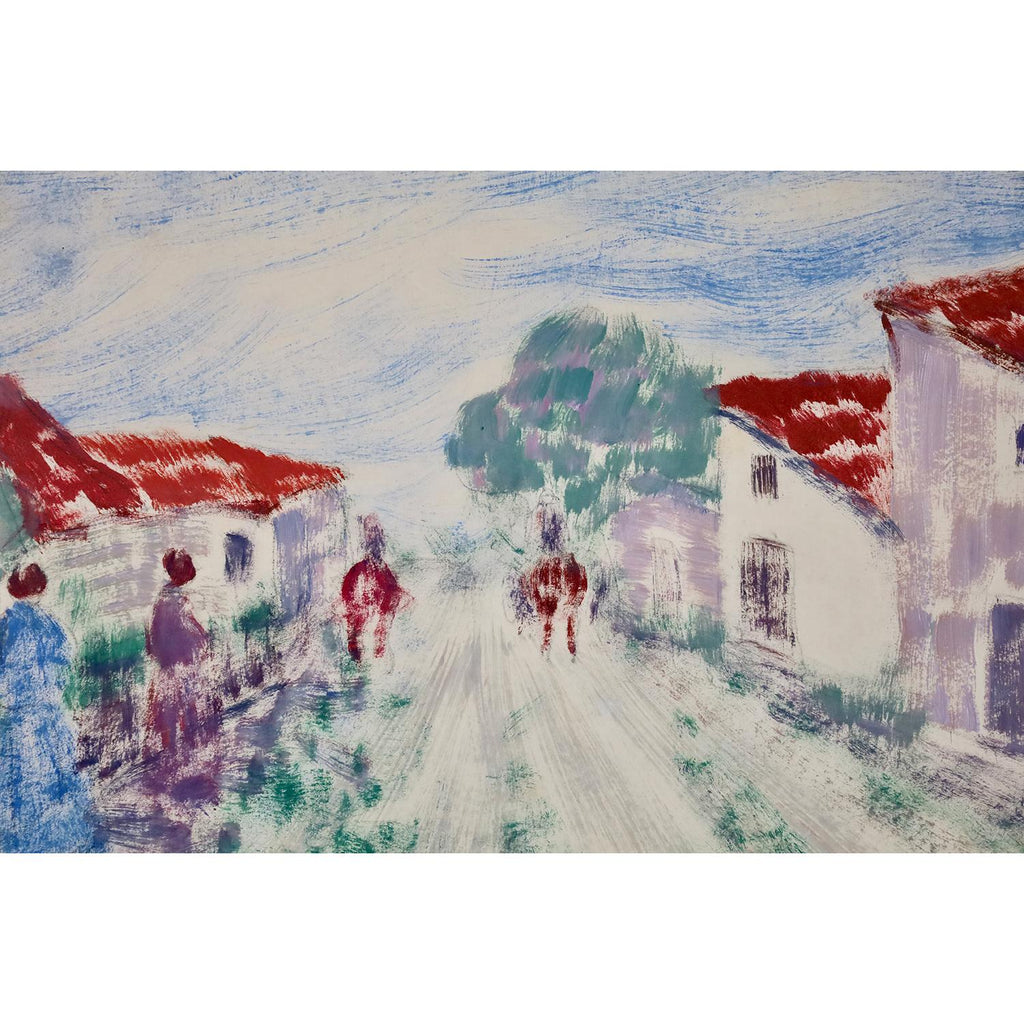 Modernist Watercolor Painting, Portrait of a Man, the Rabbi