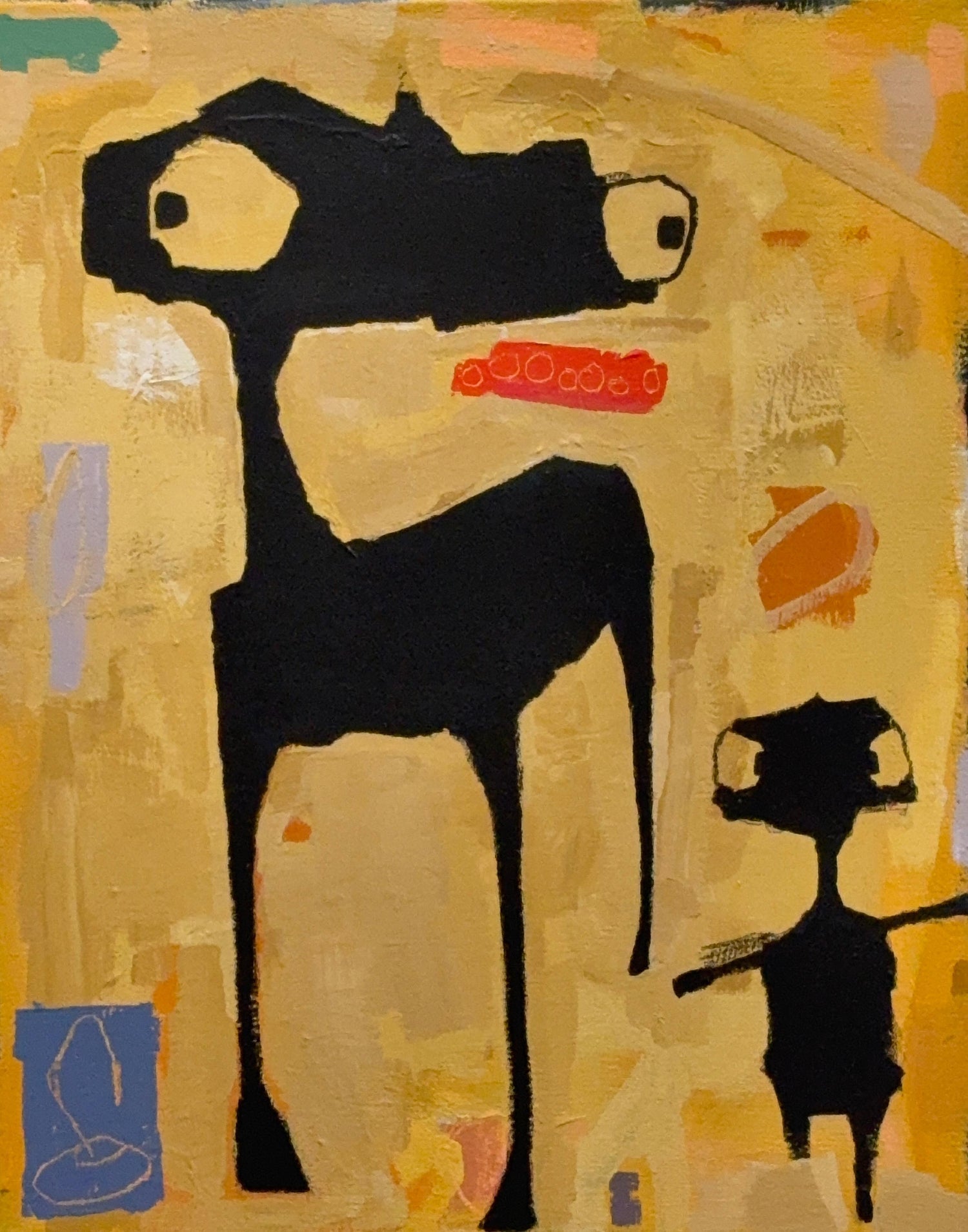 Outsider Art Abstract Surrealist Spray Paint Mixed Media Painting Mason Rader