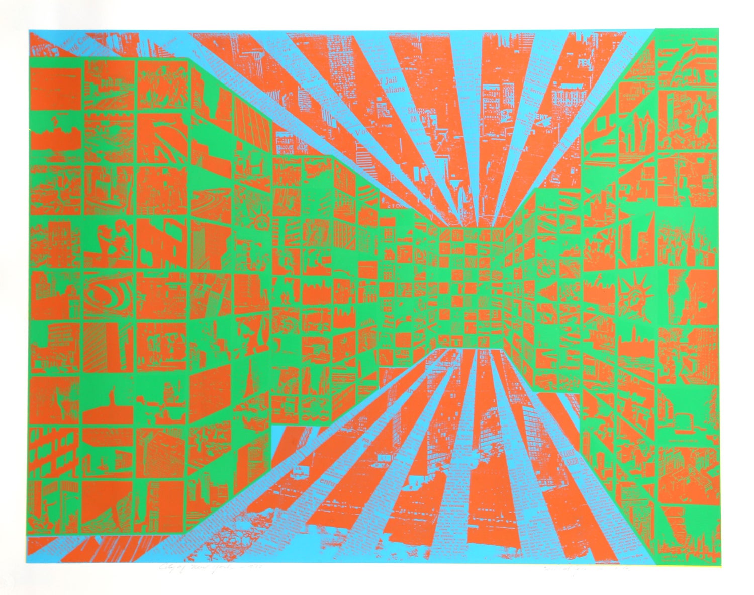 Architecture Kinetic New York Brooklyn Bridge Op Art Lithograph Pol Bury Ltd Ed