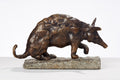 Polish Modernist Man ANTEATER Bronze Expressionist  Art Sculpture