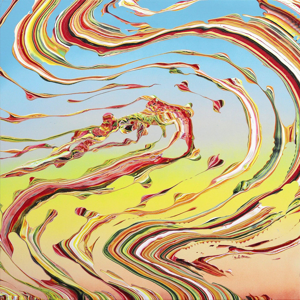 Chilean Liquid Abstraction Color Swirl Acrylic Polymer Eduardo Guelfenbein