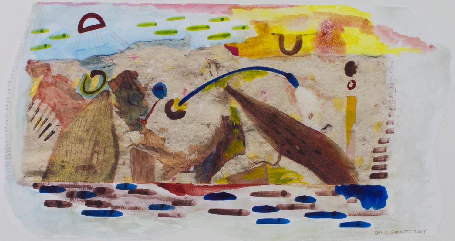 Iain Baxter& "Deflecting Landscape" Conceptual Monoprint Painting
