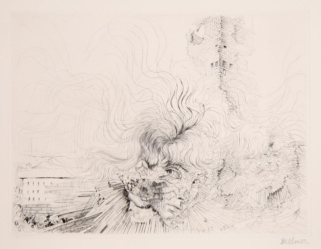 German Surrealism Abstract Surrealist Lithograph Hans Bellmer