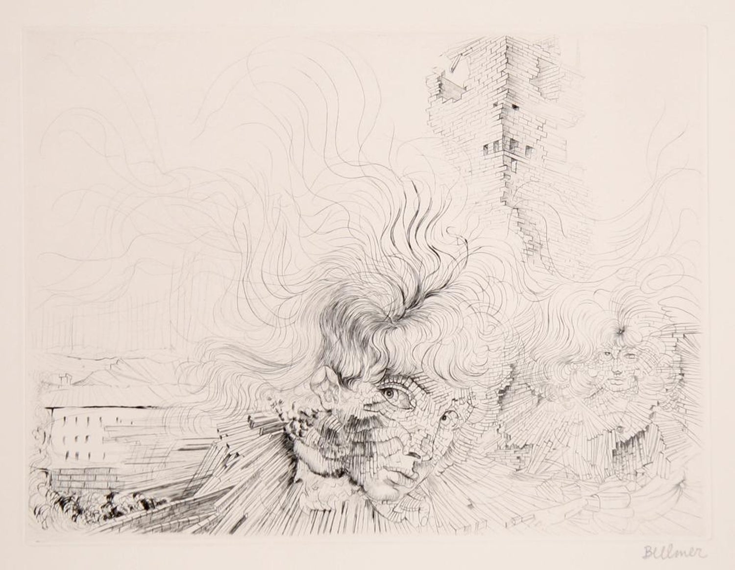 German Surrealism Abstract Surrealist Lithograph Hans Bellmer