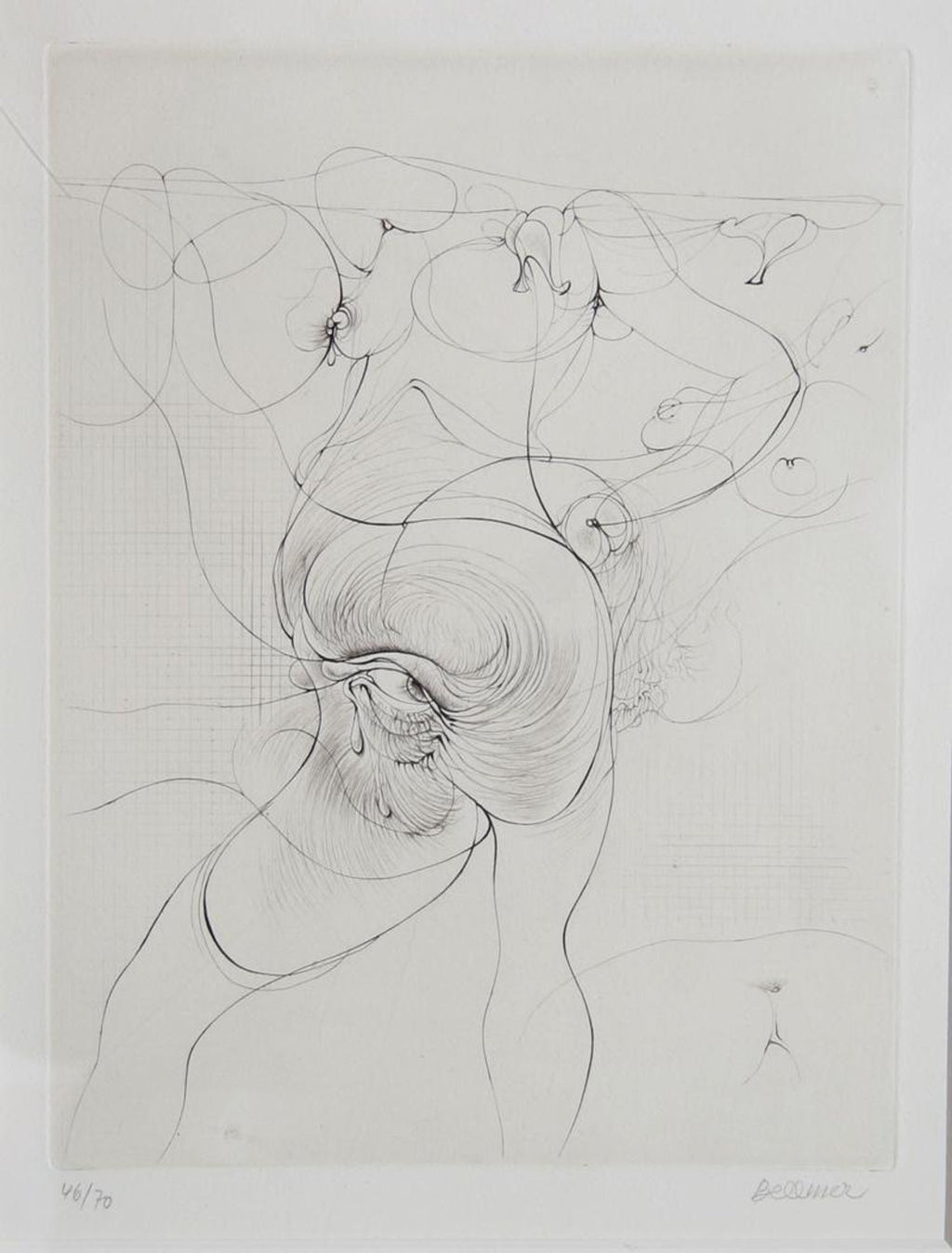 German Surrealism Abstract Surrealist Lithograph Hans Bellmer