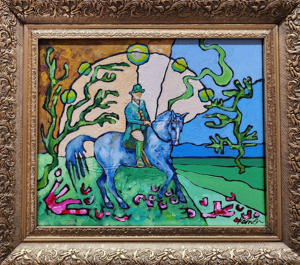 Mixed Media Sculptural Painting "Unicorn" Chicago Jewish Modernist