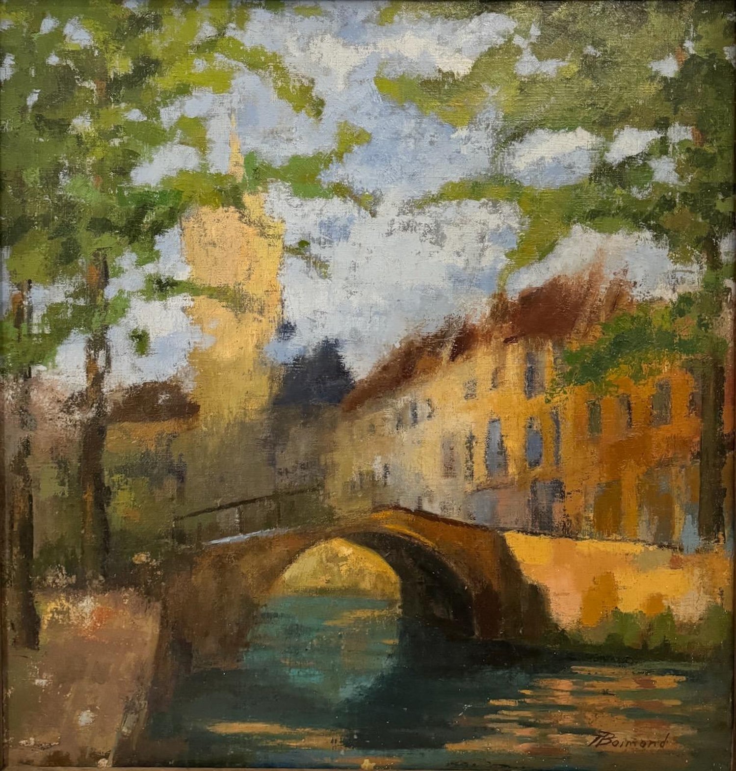Expressionist Oil Painting Paris Scene View Architectural Visionism Olivier Foss