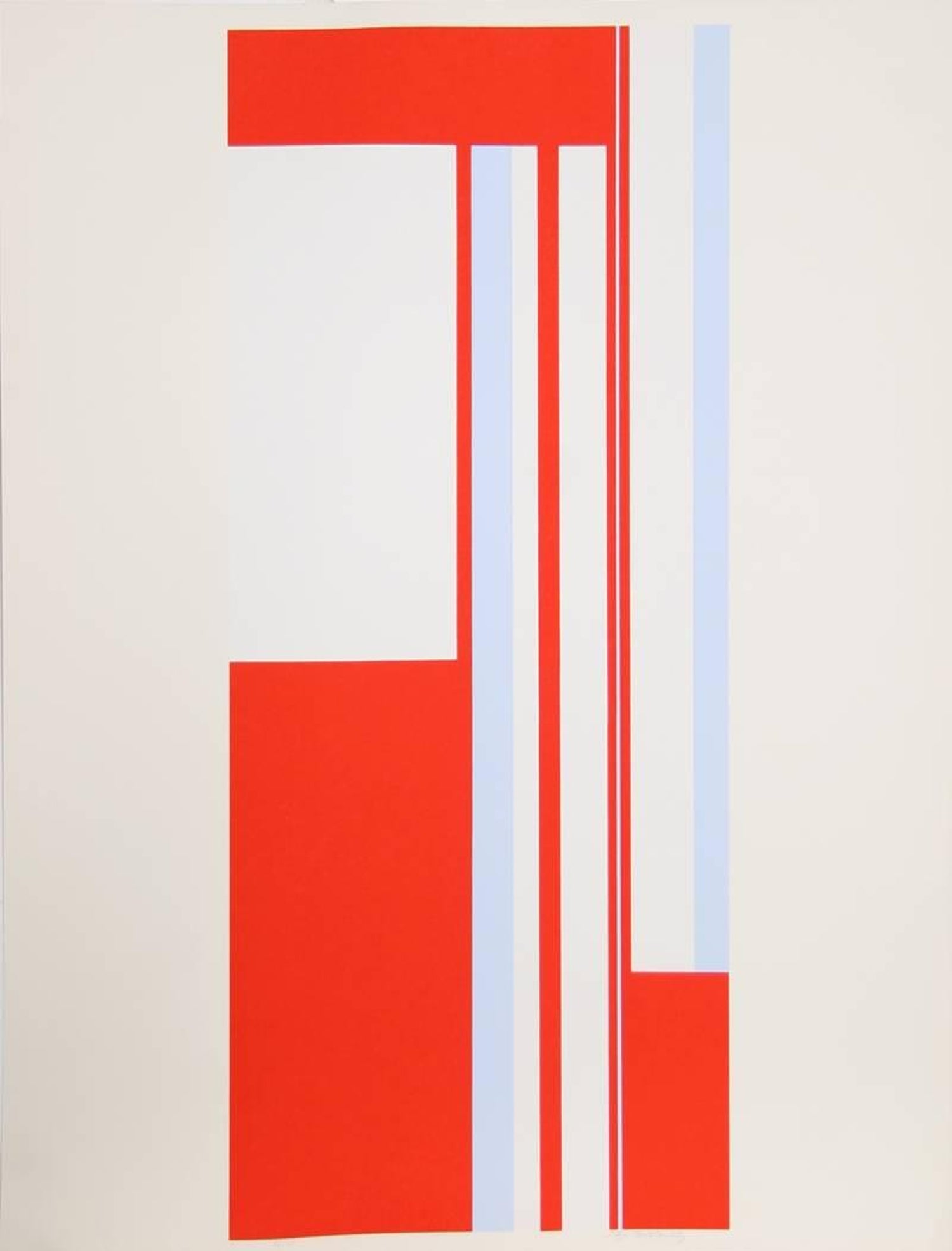 Swiss Contemporary Art Beat Zoderer Abstract Color Constructivist Screenprint