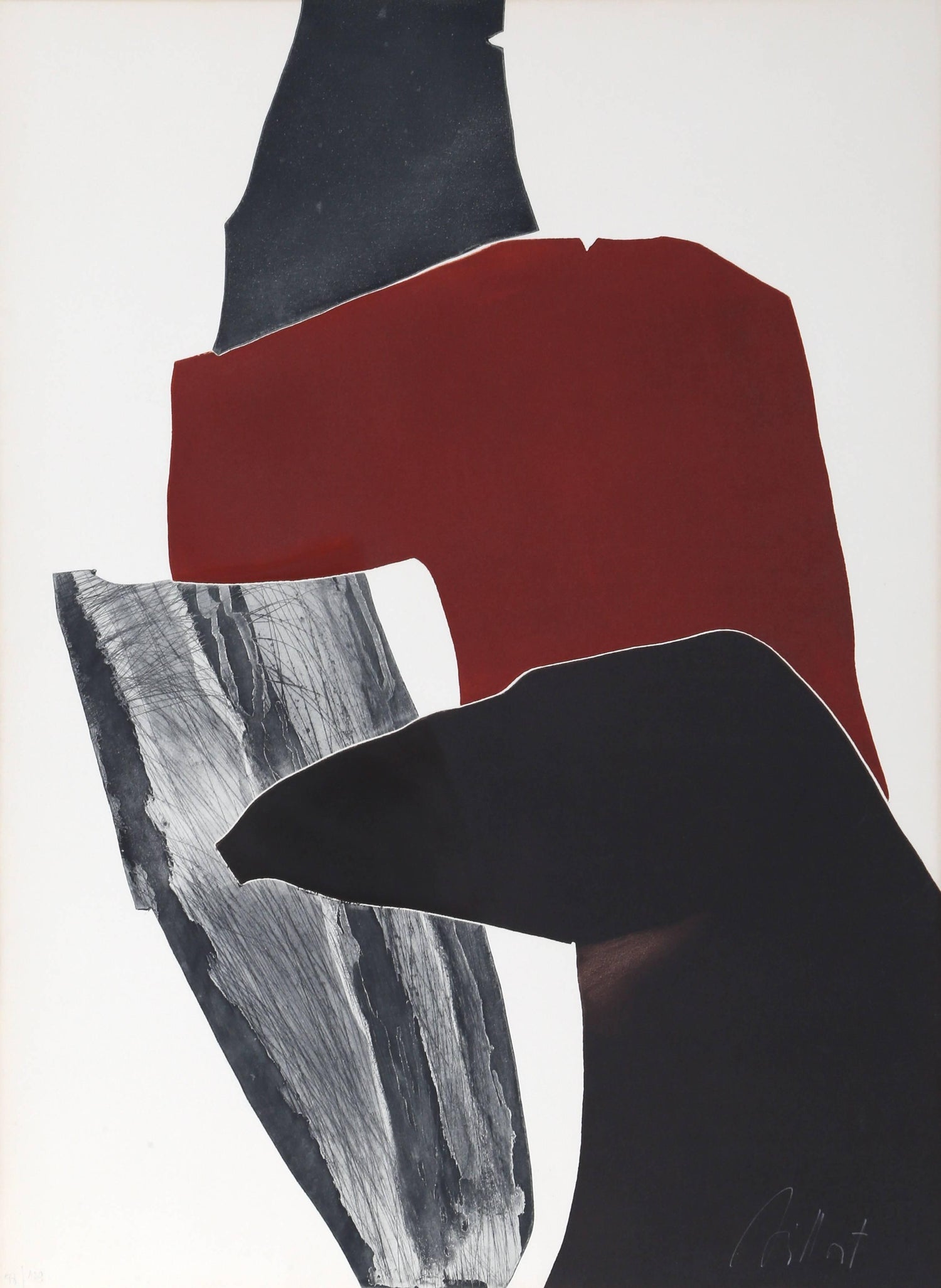 Large Contemporary Annette Lemieux Photo Etching Aquatint Censor Abstract Print