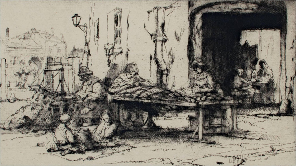 New York Social Realist Etching Cease To Do Evil Learn To Do Well WPA Artist NYC