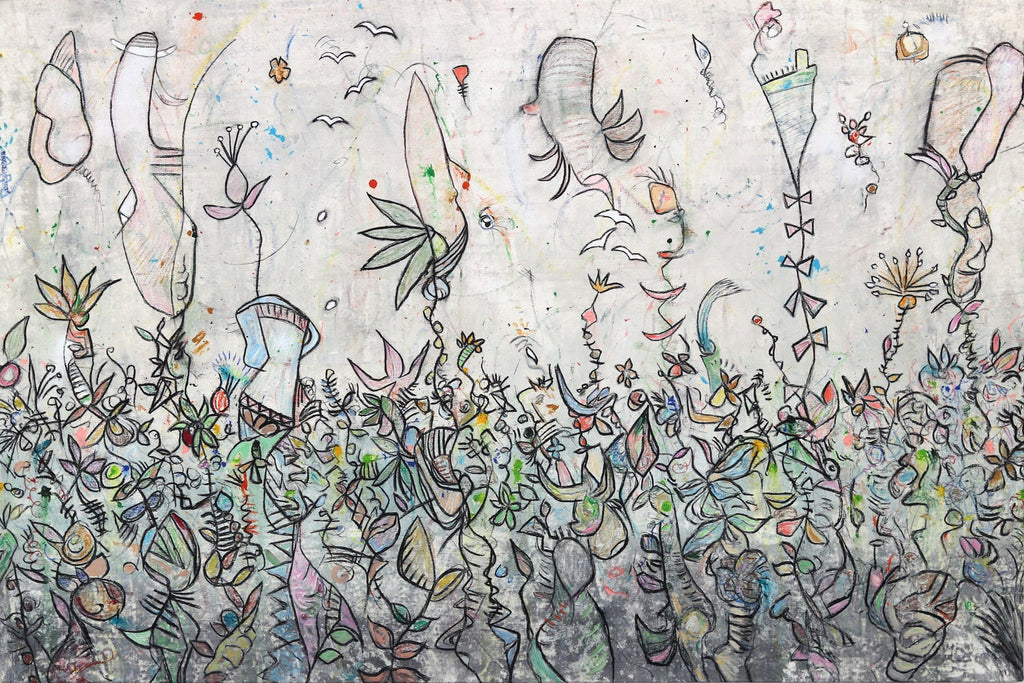 Large Abstract Landscape Pastel Drawing Painting San Francisco Artist, Megan #6