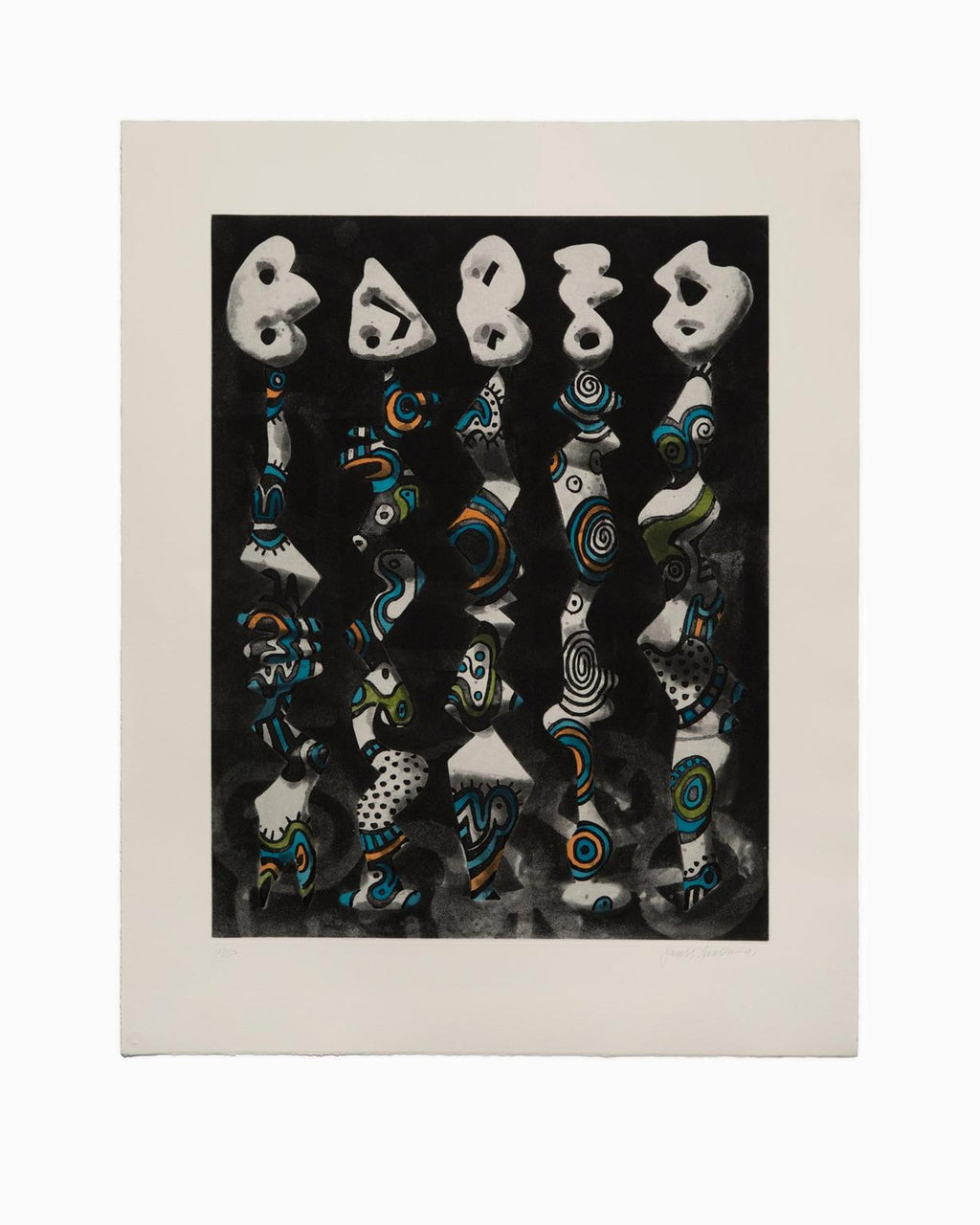 Surrealist Carborundum Etching, Homage a Rodin