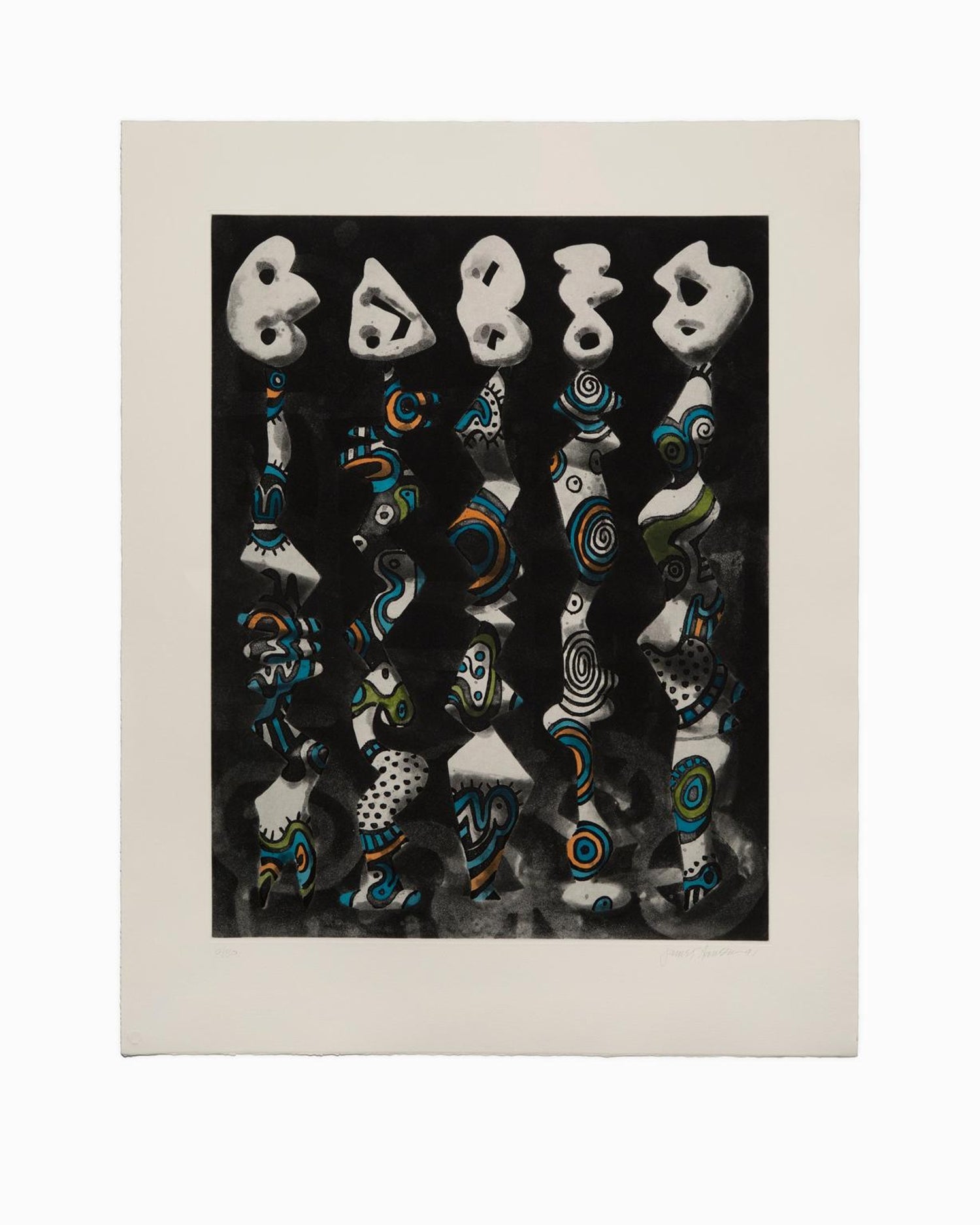 Surrealist Carborundum Etching, Homage a Rodin