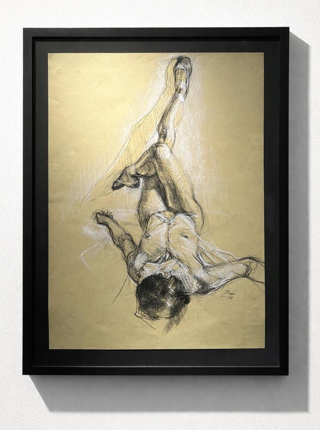 Nuba 1981 Graphite Drawing on Brown Paper James Brown Galerie Bernd Kluser