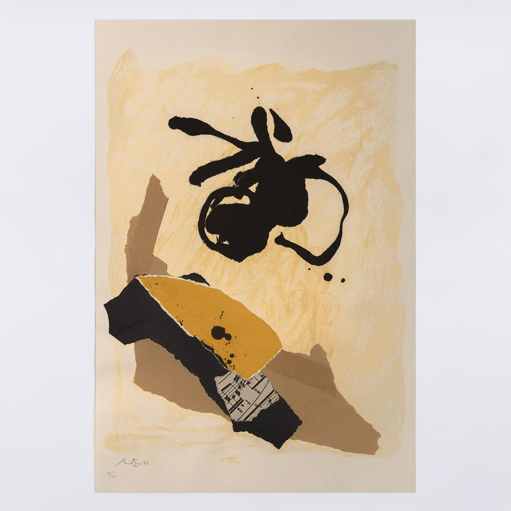 Large Robert Motherwell Lithograph Abstract Expressionist Lament for Lorca 1982