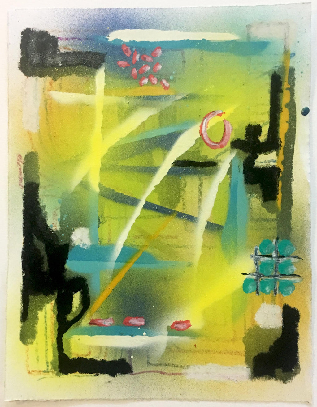 Abstract Surrealist Spray Paint Mixed Media The Dump Mason Rader