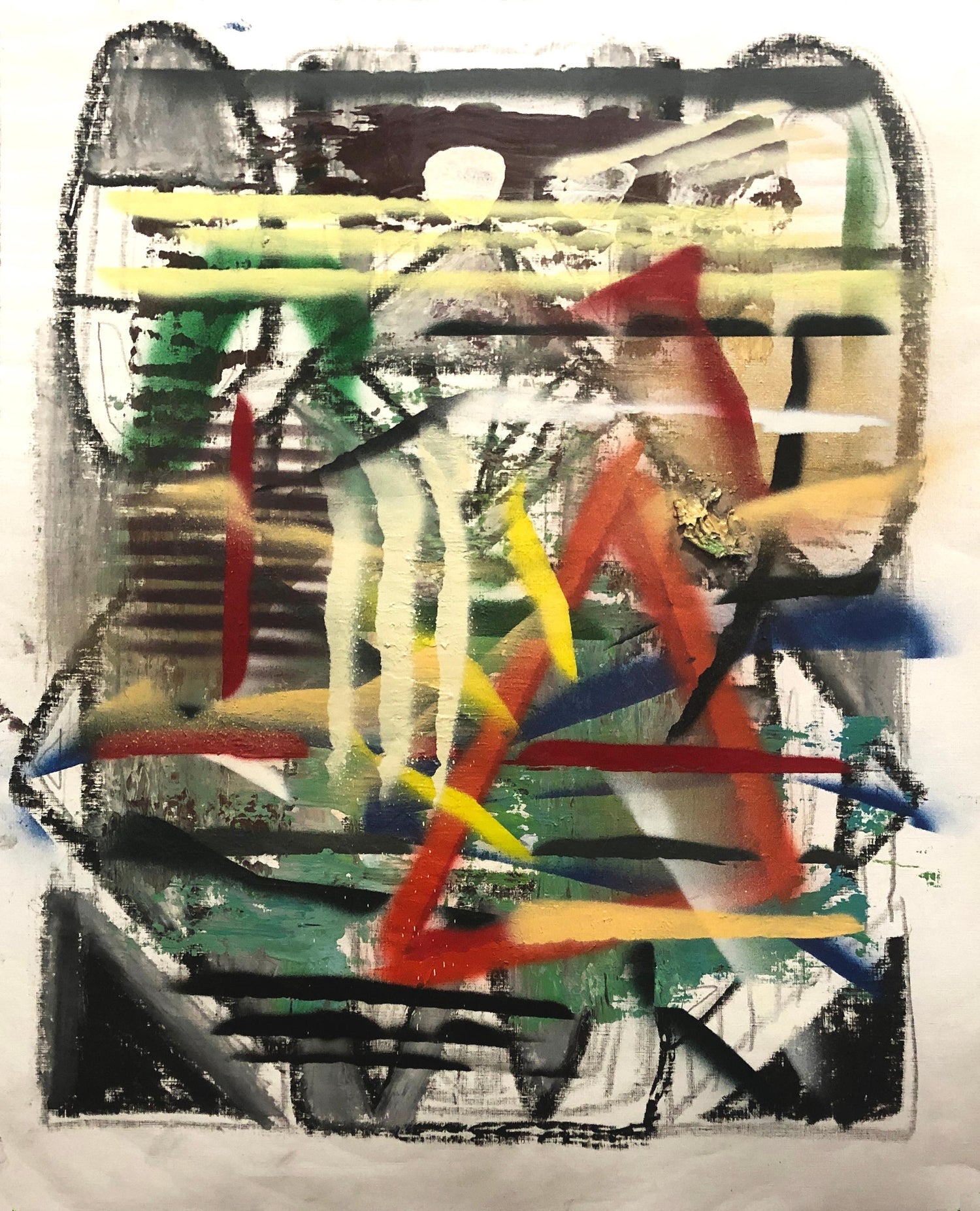 Abstract Surrealist Spray Paint Mixed Media The Dump Mason Rader