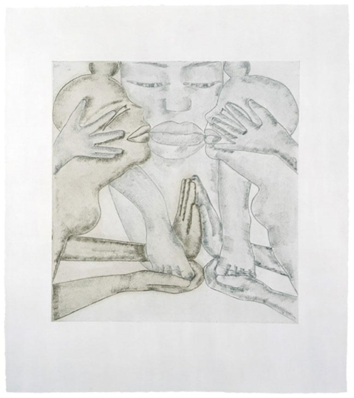 Paris Review Lithograph Francesco Clemente Neo Expressionist Italian Avant Garde