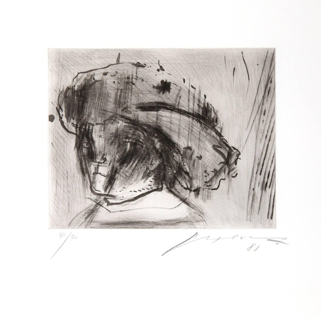 Dutch Fantastic Modern Etching, Jan Mensinga Old Master Style Wine Maker, Grapes
