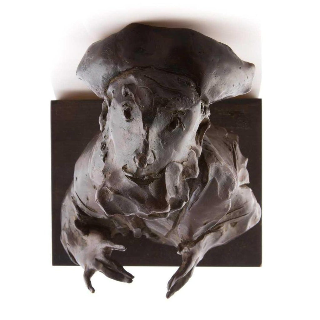 Judaica Bronze Sculpture "Rabbi" Figure Jewish American Boston Figural Modernist