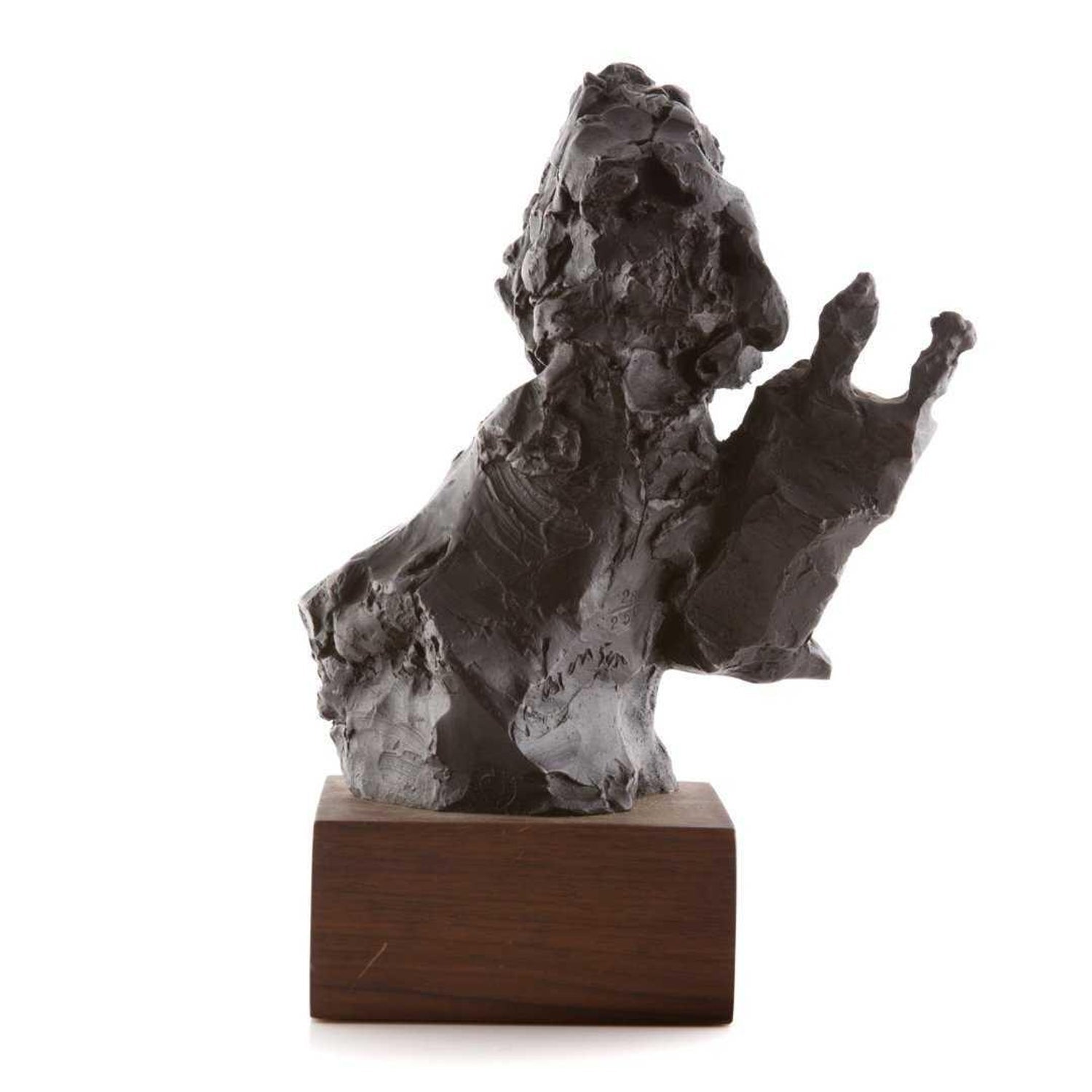 Bronze Sculpture Rabbi w Torah Judaica Figure American Boston Figural Modernist