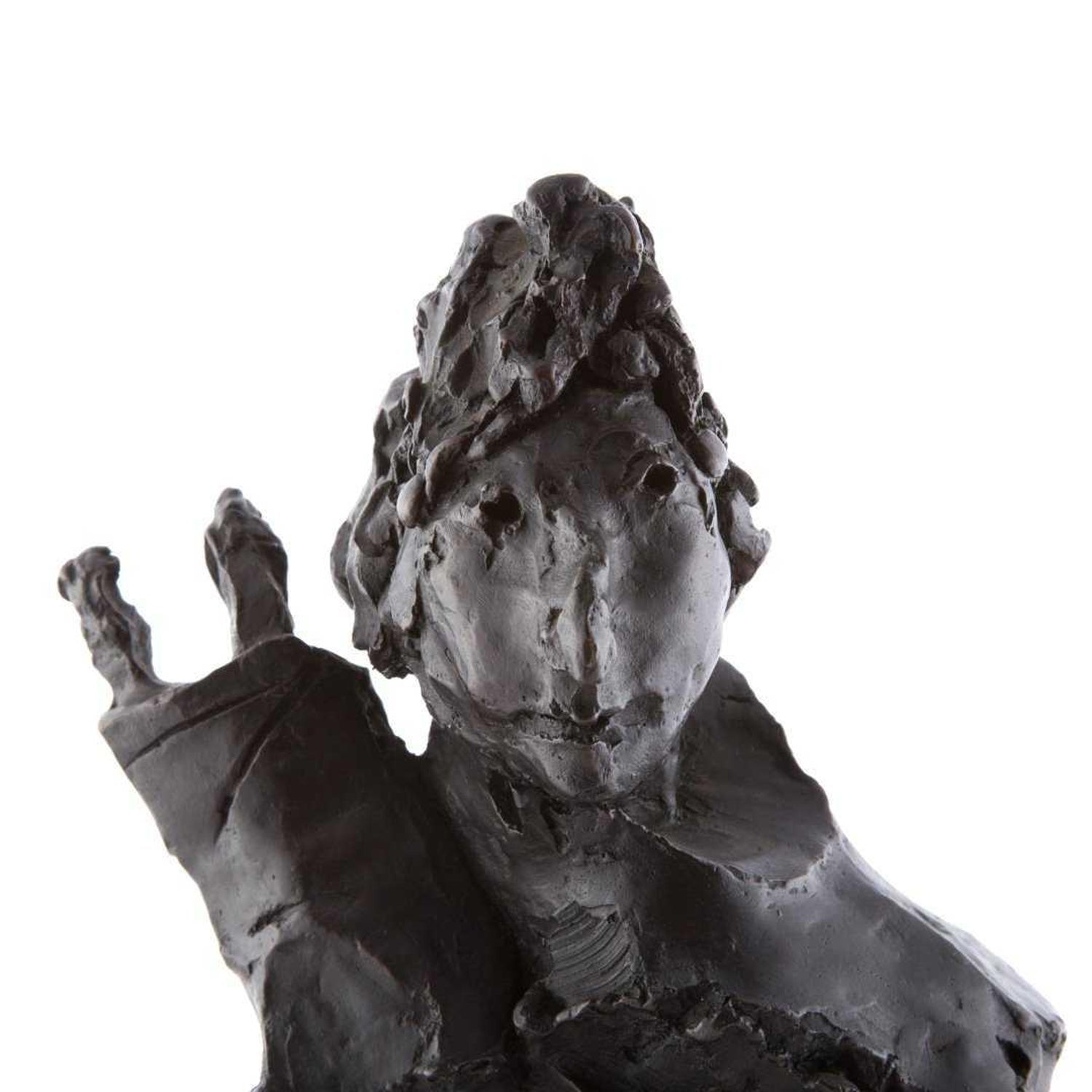 Bronze Sculpture Rabbi w Torah Judaica Figure American Boston Figural Modernist