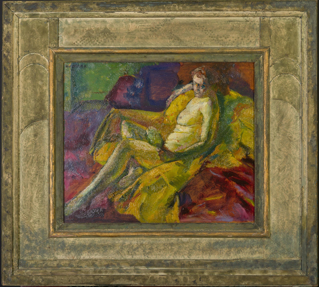 British Modernist Portrait of Chaim Weizmann President of Israel Oil Painting