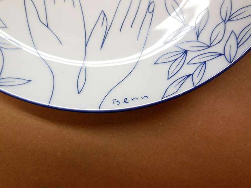 Dove of Peace Limoges plate Benn Rabinowicz Avant Garde French Jewish Modernist