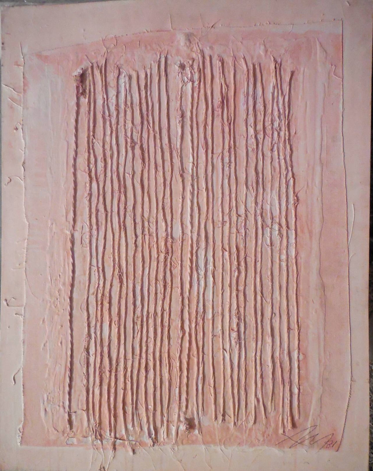 Mixed Media Collage Oil Painting Latvian American Modernist Artist Adja Yunkers