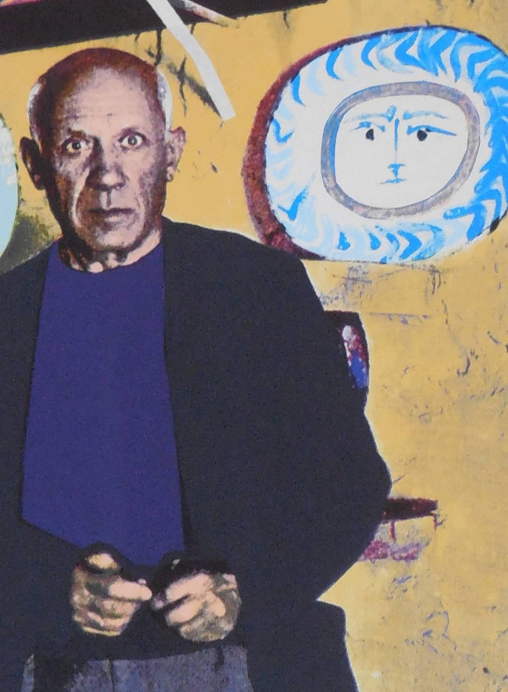 Vintage 1960s Pablo Picasso Photo Silkscreen Serigraph Pop Art