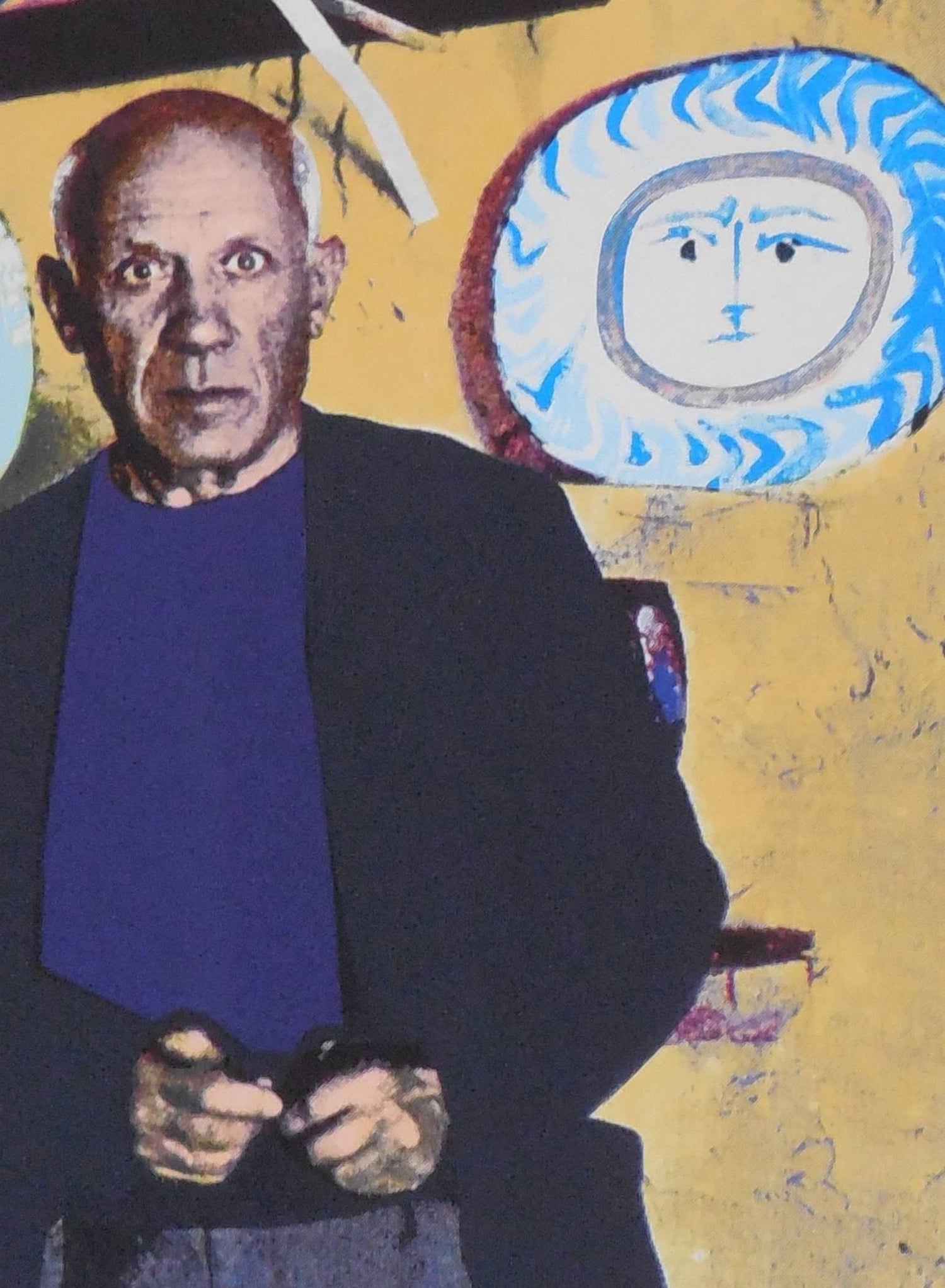 Vintage 1960s Pablo Picasso Photo Silkscreen Serigraph Pop Art