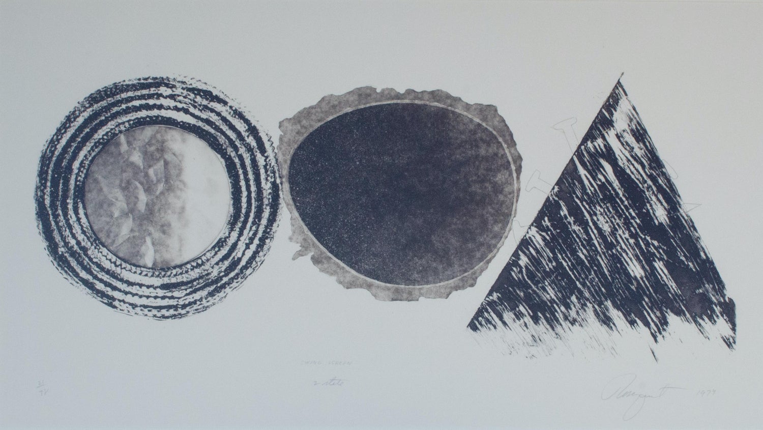 Large American Pop Art Abstract Aquatint Etching James Rosenquist Just Desert