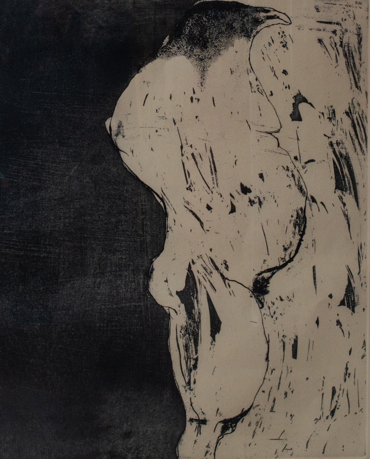 Motif. Abstract, African American Artist Viola Leak Woodcut Silkscreen Print