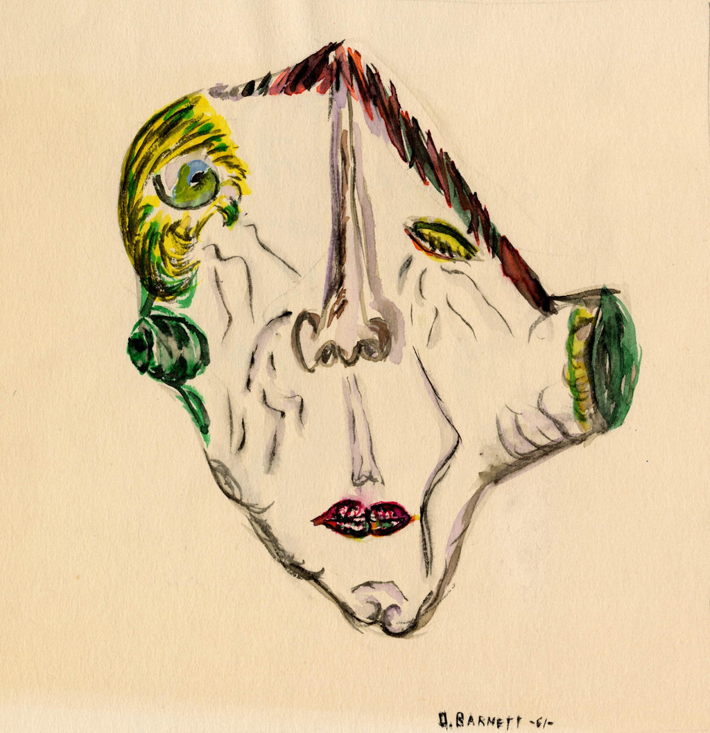 Modern Figurative Surrealist Watercolor Painting, Drawing 'Prince of Innocence'