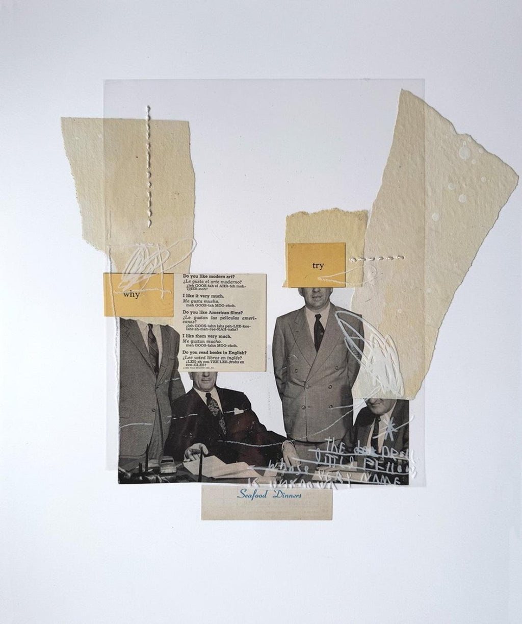 Large Spanish Pop Art Catalan Mixed Media Collage Painting Jordi Prat Pons
