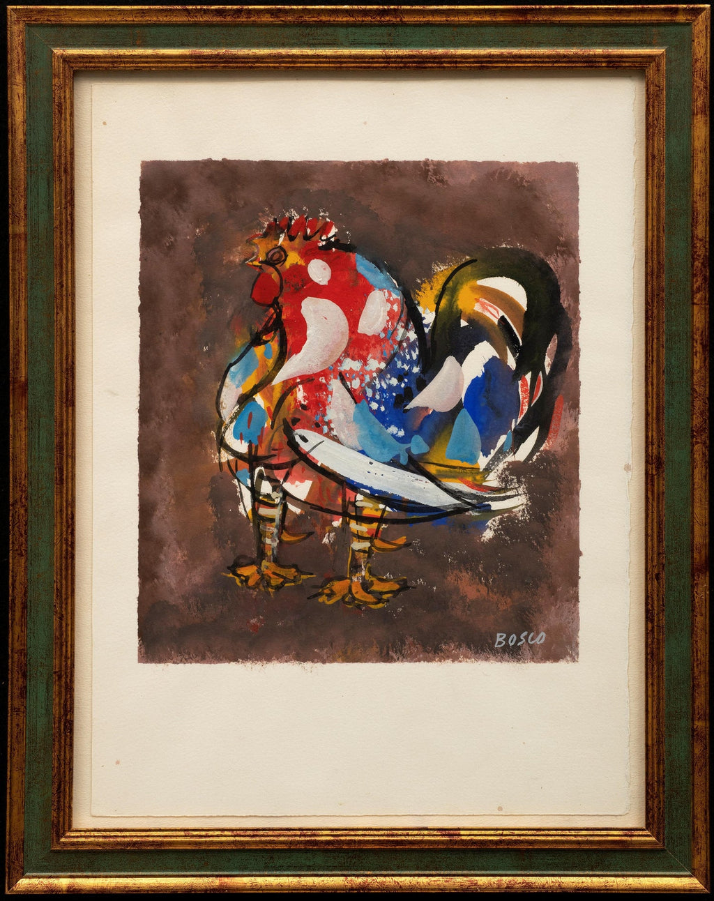 Modern Israeli Lithograph Reuven Rubin Views Of Israel Judaica Crowing Rooster