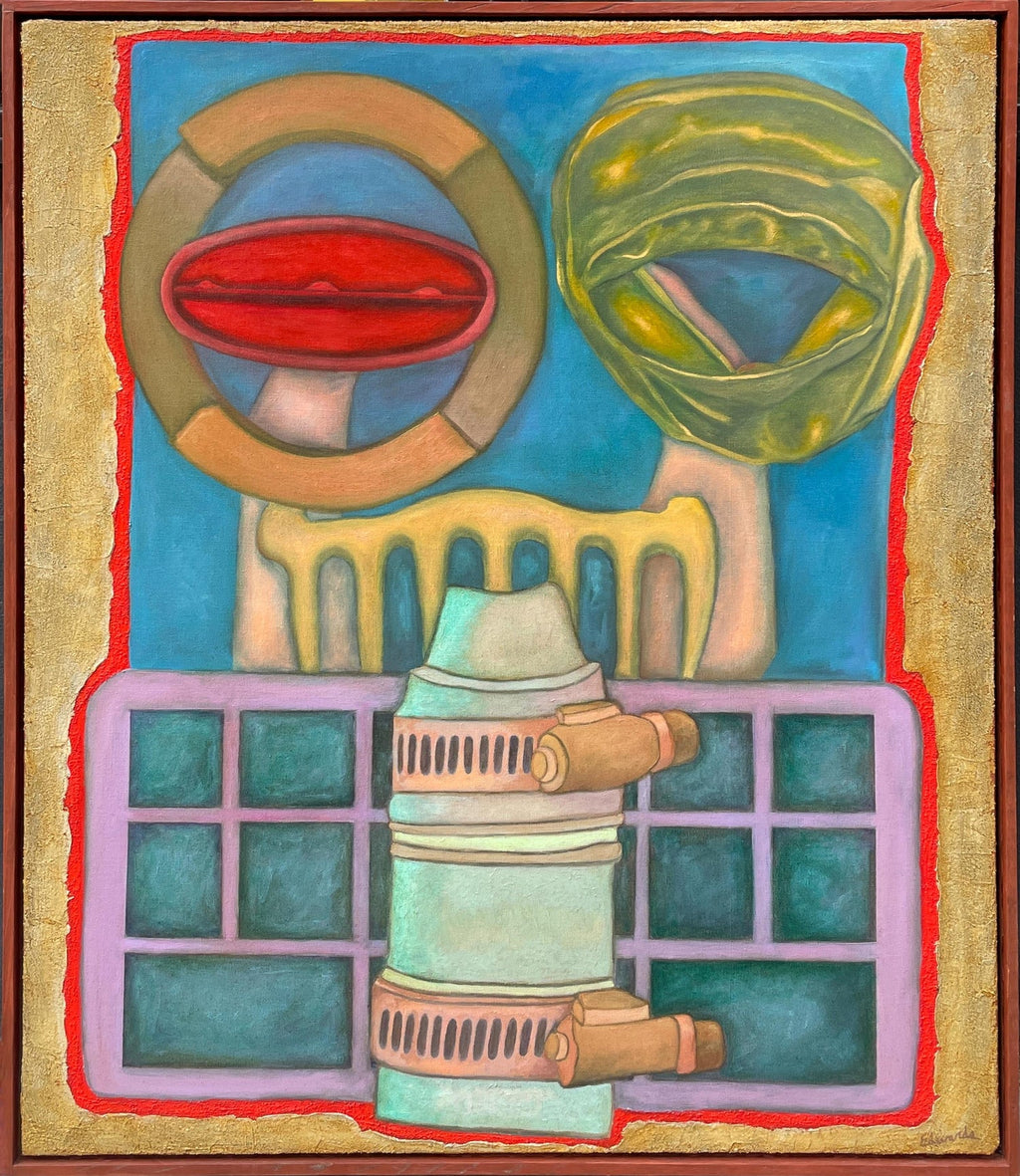 Pop Art Painting Dennis Hollingsworth LA Spanish Artist Post Modernist Abstract