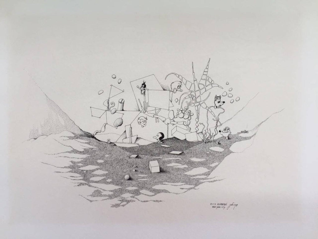 Contemporary Asian Cartoon Fantasy Art Mixed Media Drawing Tang Wei Hsu Anime
