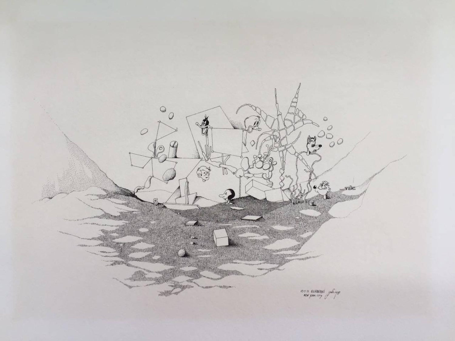 Contemporary Asian Cartoon Fantasy Art Mixed Media Drawing Tang Wei Hsu Anime
