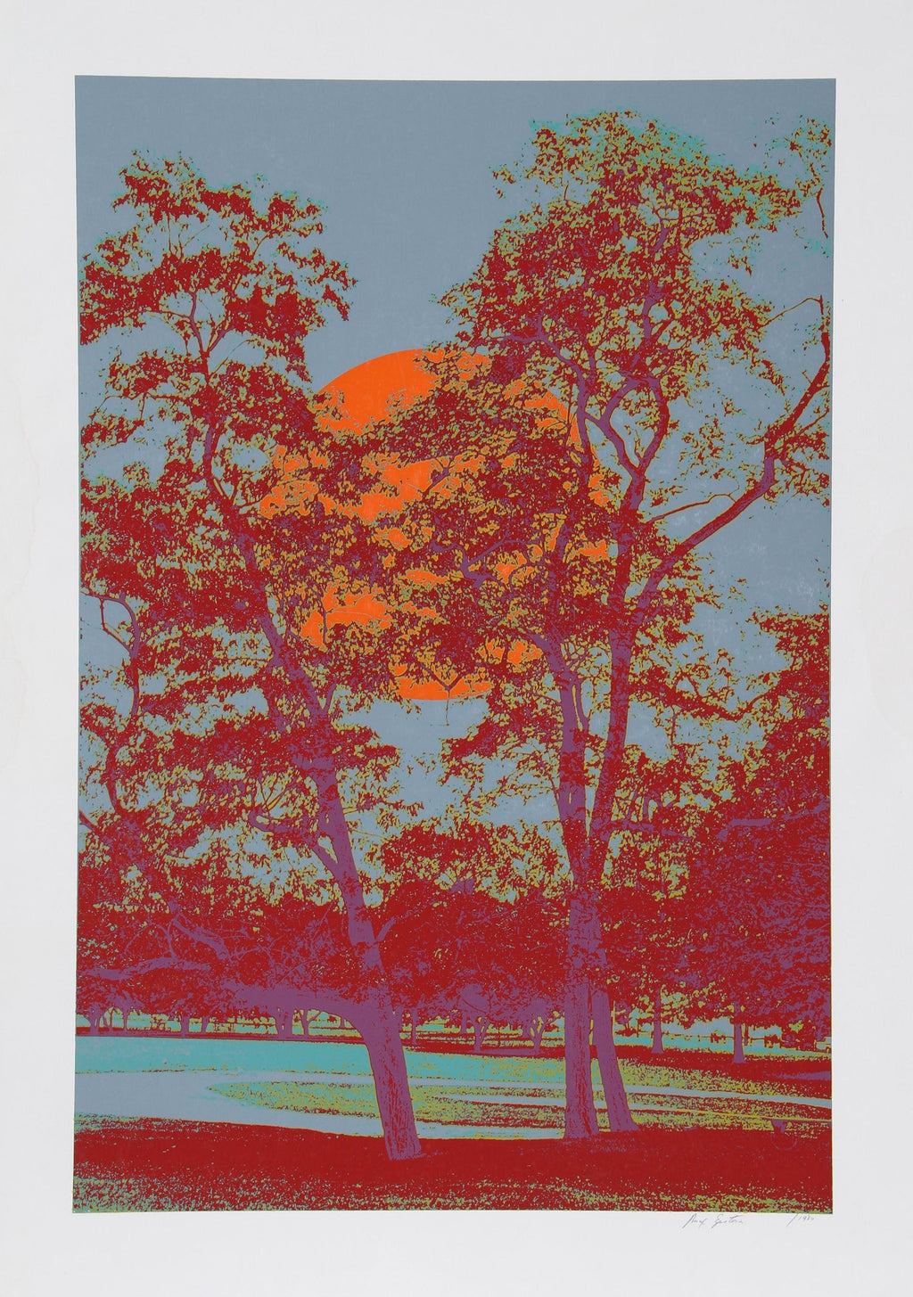 Joe Tilson British Pop Art Screenprint, Color Lithograph 4 Seasons 4 Elements