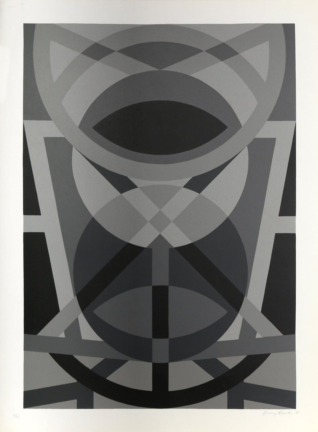 Screen Print Poster Construction "Abstract Visions" Latin American Kinetic Art