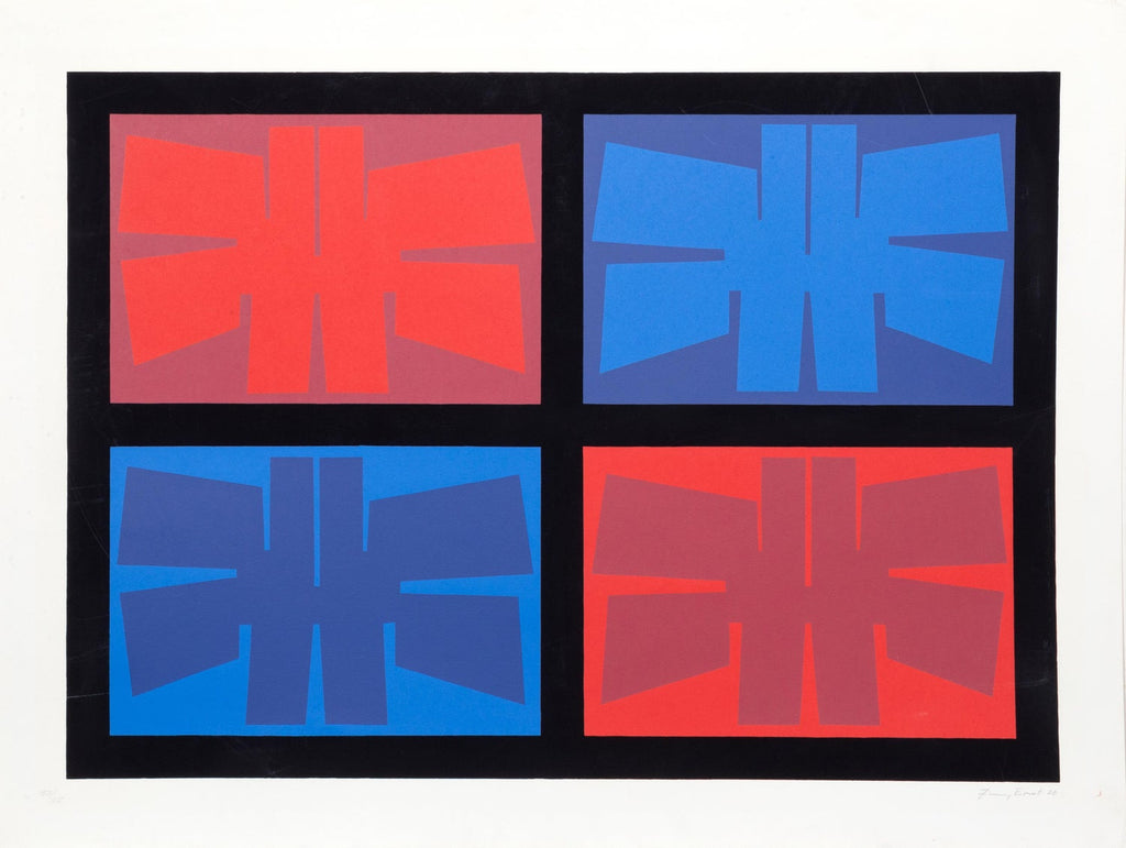 Surrealist Abstract Hebrew Aleph Pop Art Silkscreen Judaica Jewish Serigraph