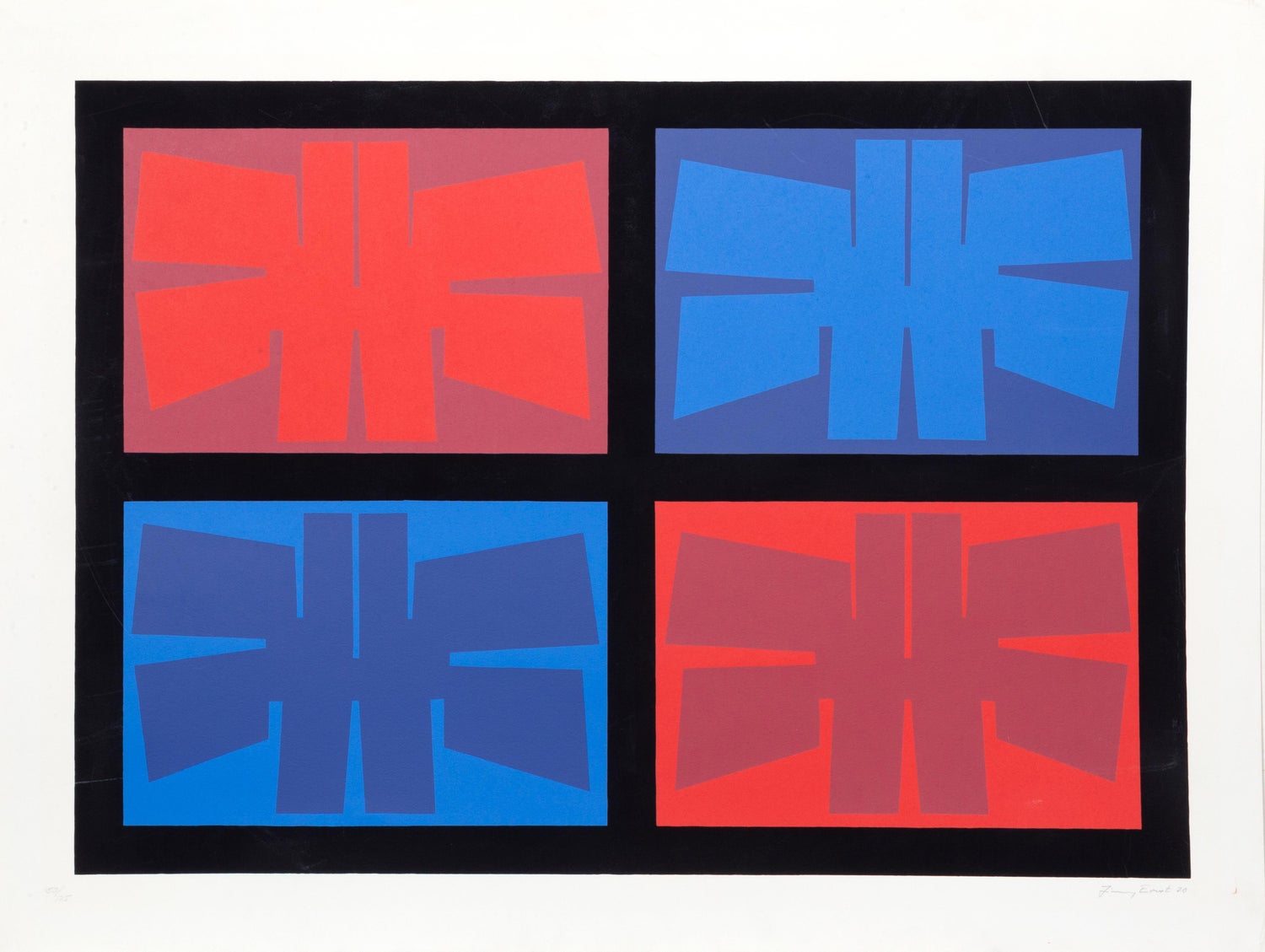 Abstract Minimalist Color Silkscreen Print Will Insley On The Bowery Pop Art