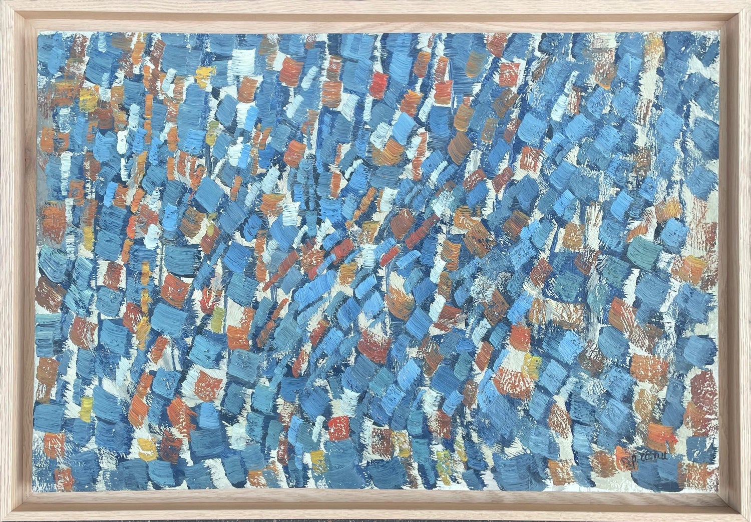 Large Expressionist Oil Painting Hand Carved Wood Panel Jean Claude Gaugy