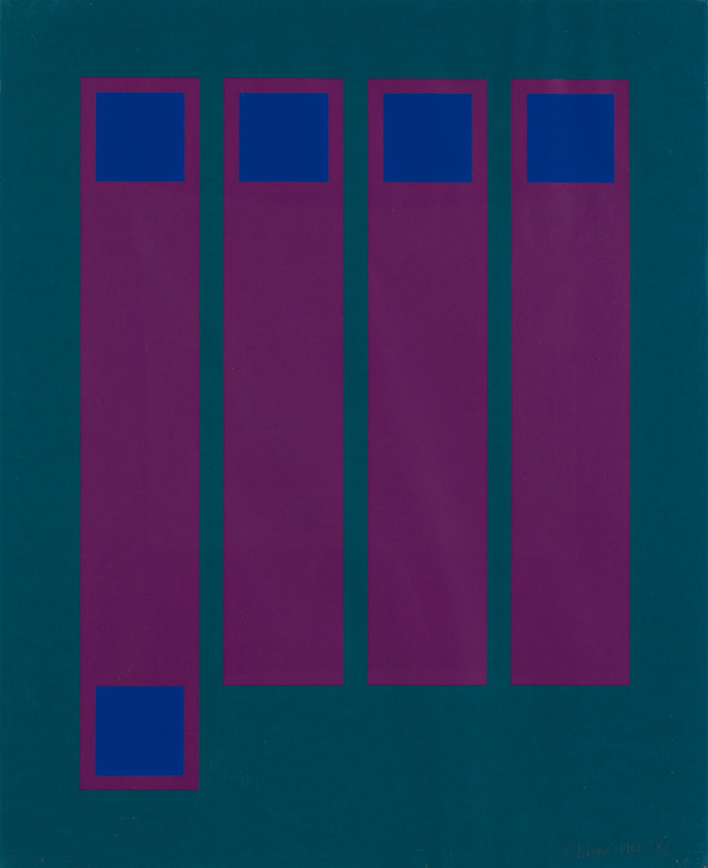 Swiss Artist Large Color Symphony Silkscreen Serigraph Print Kinetic Op Art
