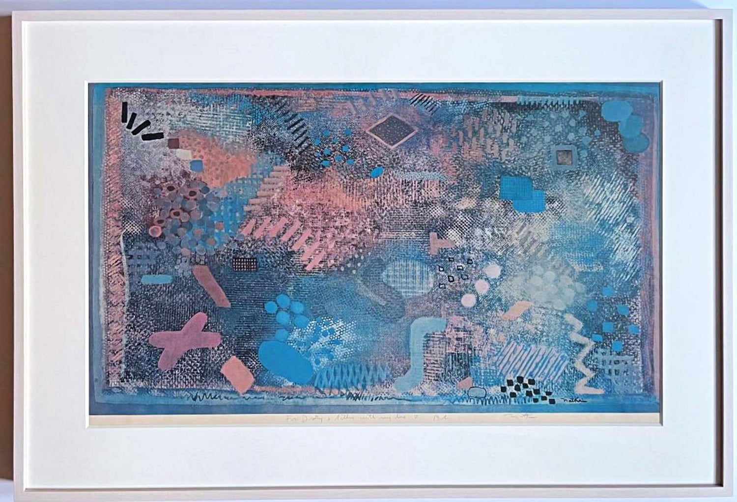 Large 1960s Abstract Lithograph Field Mouse II Robert Natkin